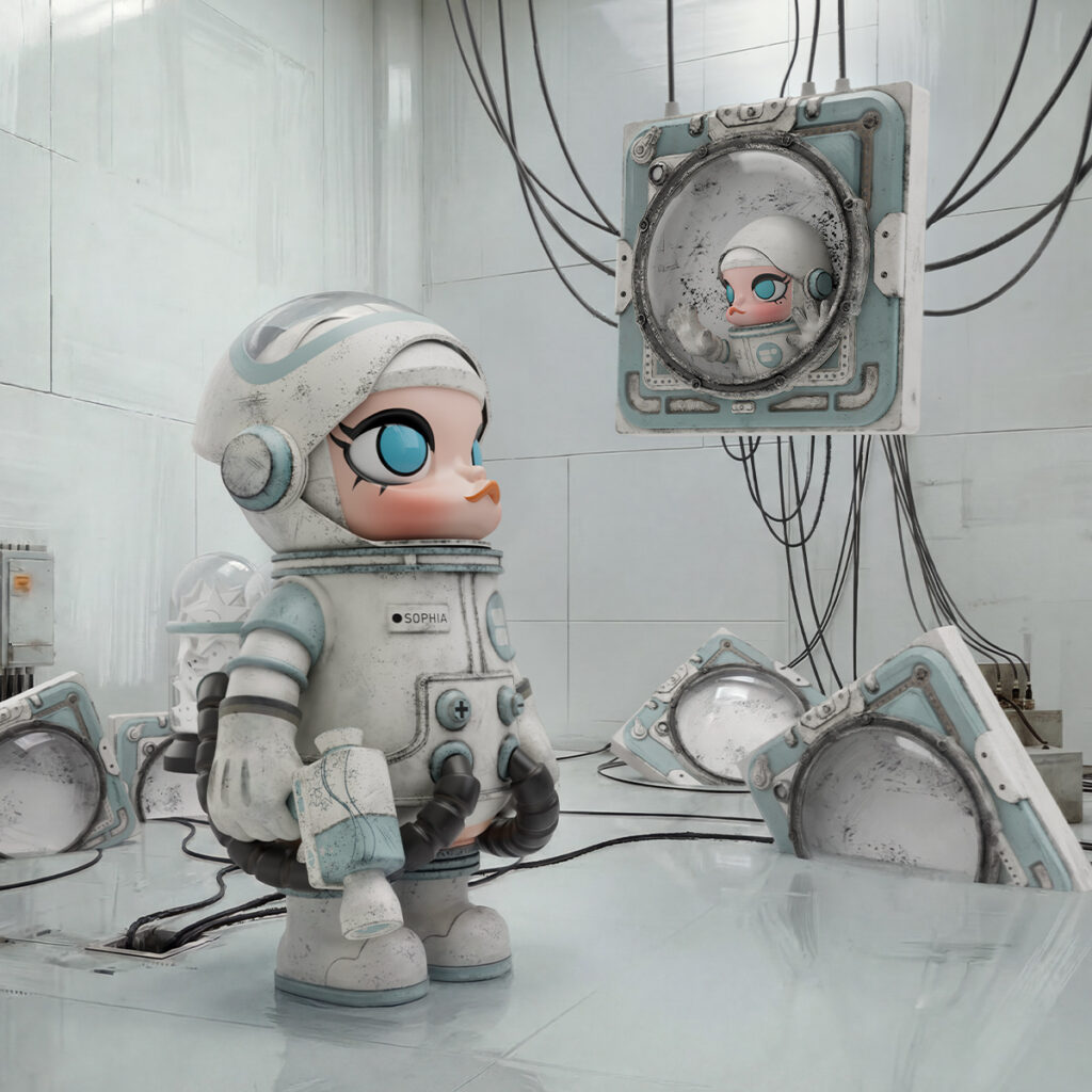 MEGA SPACE MOLLY Ashley Wood "IN SPACE" 3D Painting